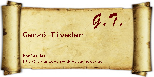 Garzó Tivadar névjegykártya